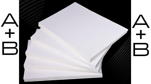 Hartie folie transfer termic imprimabila laser white toner alb pentru textile negre inchise la bumbac, poliester amestec